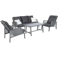 Primaster Dining Lounge Set Alu Cervia Garten Möbel Sitzgruppe