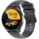 Blackview X20 BT 45,5 mm Kunststoffgehäuse Schwarz Silikonarmband Schwarz M