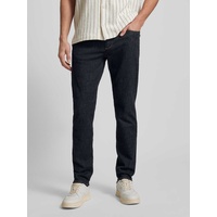 Regular Fit Jeans im 5-Pocket-Design Modell 'Pipe', Dunkelblau, 34/32