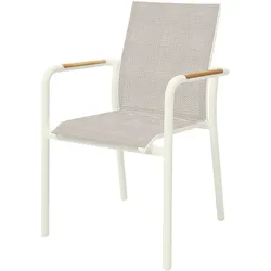 BEST Stapelsessel PAROS, Aluminium Sand / Ergotex Sand