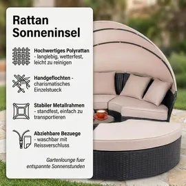 MuCoLa Sonneninsel Rattan schwarz