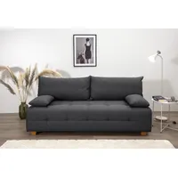Collection AB Schlafsofa »Bella«,... Schlafsofa,Bettkasten,Bonellfederkern,Rückenkissen,Armlehnenkissen grau