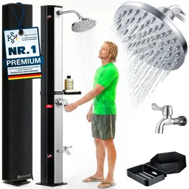 Kesser Solardusche 60 l schwarz/silber 23564