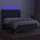 vidaXL Boxspringbett mit Matratze & LED Dunkelgrau 140x200 cm Stoff