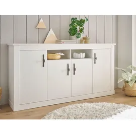 furn.design Sideboard 200 x 104 x 45 cm Weiß