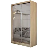 masseno Schwebetürenschrank FIORELLA 120 x 216 x 61 cm Braun