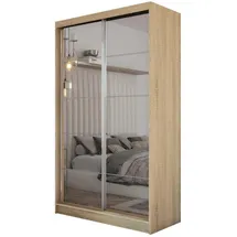 masseno Schwebetürenschrank FIORELLA 120 x 216 x 61 cm Braun
