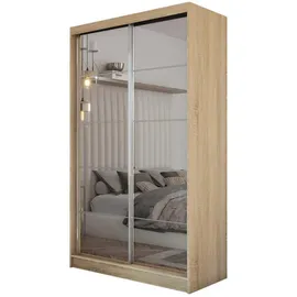 masseno Schwebetürenschrank FIORELLA 120 x 216 x 61 cm Braun