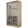 masseno Schwebetürenschrank FIORELLA 120 x 216 x 61 cm Braun