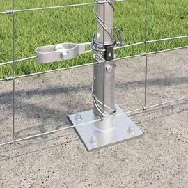 vidaXL Zaunpfosten 50 x 100 cm Silber/Verzinkt