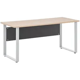 MÖBELPARTNER Schreibtisch 1500 Eiche hell / Grau