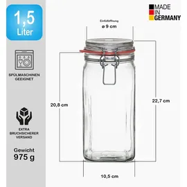 Thats Shopping Einmachglas 1,5 L 4 St.