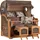 Mr. Deko Strandkorb Düne Grande Bullauge Teak PE Grey Dessin 540