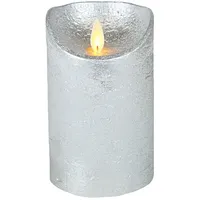 coen bakker LED Echtwachskerze 15 cm silber