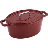 Carl Schmidt Sohn Bräter Gusseisen, oval, 31 cm, Induktion rot