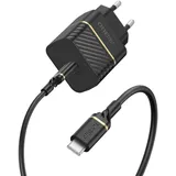 Otterbox EU Wall Charger USB Ladegerät 20W + Standardkabel USB-C/USB-C Schwarz