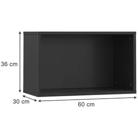 Vicco Wandregal Tomy 60 x 36 x 30 cm Anthrazit