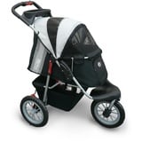 Pet Stroller IPS-070 Schwarz/Silber Hundetragetasche Trolley Innopet Comfort EFA Buggy Faltbarer Haustierbuggy Kinderwagen Kinderwagen für Hunde und Katzen