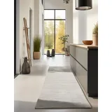 HANSE HOME "Dhaka Juteteppich", grau (grau,braun), B:80cm H:5mm L:200cm, Jute, Teppiche, Teppich, Läufer, handgewebt, Jute, Wolle, Natur, Wohnzimmer, Flur, Klassisch