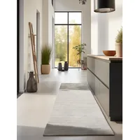 HANSE HOME "Dhaka Juteteppich", grau (grau,braun), B:80cm H:5mm L:200cm, Jute, Teppiche, Teppich, Läufer, handgewebt, Jute, Wolle, Natur, Wohnzimmer, Flur, Klassisch
