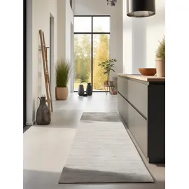 HANSE HOME "Dhaka Juteteppich", grau (grau,braun), B:80cm H:5mm L:200cm, Jute, Teppiche, Teppich, Läufer, handgewebt, Jute, Wolle, Natur, Wohnzimmer, Flur, Klassisch