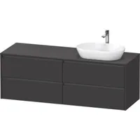 Duravit Ketho.2 Waschtischunterbau, Beckenausschnitt rechts, 1600x568x550mm, K24899R80800000, Farbe: graphit