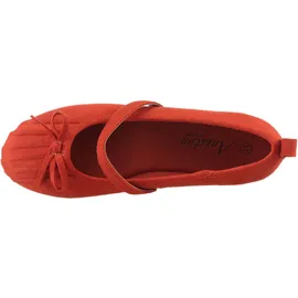 aniston shoes Ballerina ANISTON SHOES, Damen, Gr. 40, orange (orange, rot), Textil, Veloursleder, Schuhe Ballerina, Riemchenballerina, Schlupfschuh, Loafer, Slipper