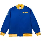 Mitchell & Ness Heavyweight Satin Jacke blau M