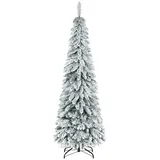 Homcom Künstlicher Weihnachtsbaum 180 cm Kunst Tannenbaum mit Kunstschnee Standfuß, 523 Astspitzen für festliche Dekoration Aosom.de