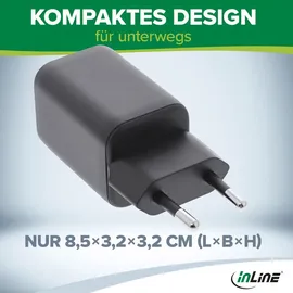 InLine Power Delivery + Quick Charge USB Netzteil, 33W, USB-A + USB-C, schwarz