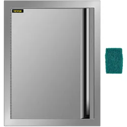 Vevor 43 x 61 cm BBQ Einzeltür Tür Kamintür Putztür Outdoor Kochen Insel Edelstahl