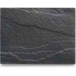 Zeller Schiefer Glasschneideplatte, 40 x 30 cm 26257 , Material: ESG-Sicherheitsglas, anthrazit