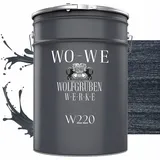 Dickschichtlasur 2in1 Holzlasur Holzschutzlasur außen und innen Ebenholz - 2,5L