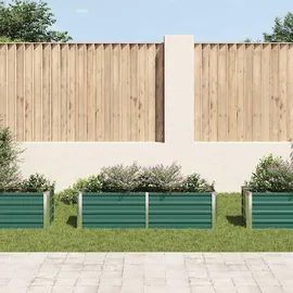 vidaXL Garten-Hochbeet verzinkter Stahl rechteckig 160 x 40 x 45 cm Grün  