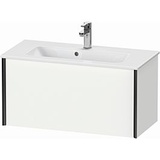 Duravit XViu Waschtisch-Unterschrank XV40790B218 81 x 40 x 39 cm, weiß matt, 1 Auszug, wandhängend, schwarz matt