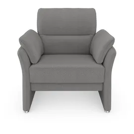 DOMO collection Sessel Pina Mikrofaser 99 x 95 x 88 cm Dunkelgrau