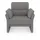 DOMO collection Sessel Pina Mikrofaser 99 x 95 x 88 cm Dunkelgrau