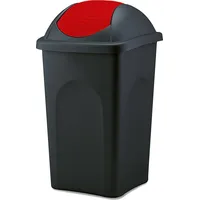 BigDean Mülleimer 60 l Schwarz/Rot