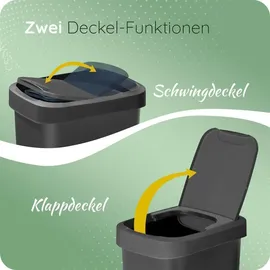 Novaliv Mülleimer 50 l Schwarz