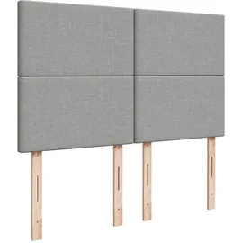 vidaXL Boxspringbett 140 x 200 cm Hellgrau