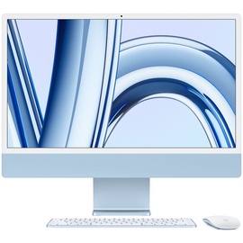 Apple iMac 24", blau, M3 - 8 Core CPU / 8 Core GPU, 16GB RAM, 512GB SSD ([2023 / Z197])