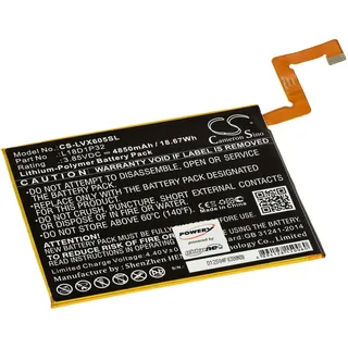 Powery Akku für Tablet Lenovo TB-X605F, TB-X605FC Laptop-Akku 4850 mAh (3.85 V) schwarz
