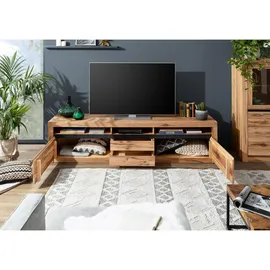 Massivmoebel24 Montreux TV-Lowboard 220x50x55 cm Natur/Massivholz