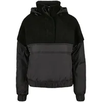 URBAN CLASSICS Ladies Sherpa Mix Pull Over Jacket in
