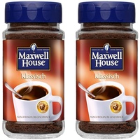 Maxwell House löslicher Kaffee, 1 x 200 g Instant Kaffee (Packung mit 2)