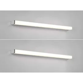 Trio LED Badezimmer Wandleuchten 2er Set in Chrom - Spiegelleuchten, Breite 80cm Spiegelleuchte seitlich - Badlampen