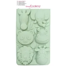 ScrapCooking - Silikonform Dschungeltiere - Backform Tier - 3166, Wassergrün