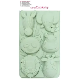 ScrapCooking - Silikonform Dschungeltiere - Backform Tier - 3166, Wassergrün
