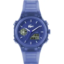Quarzuhr LACOSTE "LC33", blau, Armbanduhren, Herren, Armbanduhr, Herrenuhr, Silikonarmband, analog, digital, Wochentag