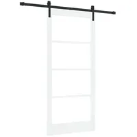 vidaXL Schiebetür ORKDAL Weiß und Schwarz 93 x 202 cm 3331840
